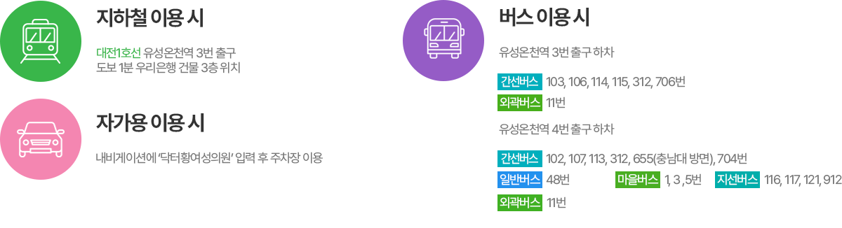 지하철,버스,자가용 이용시